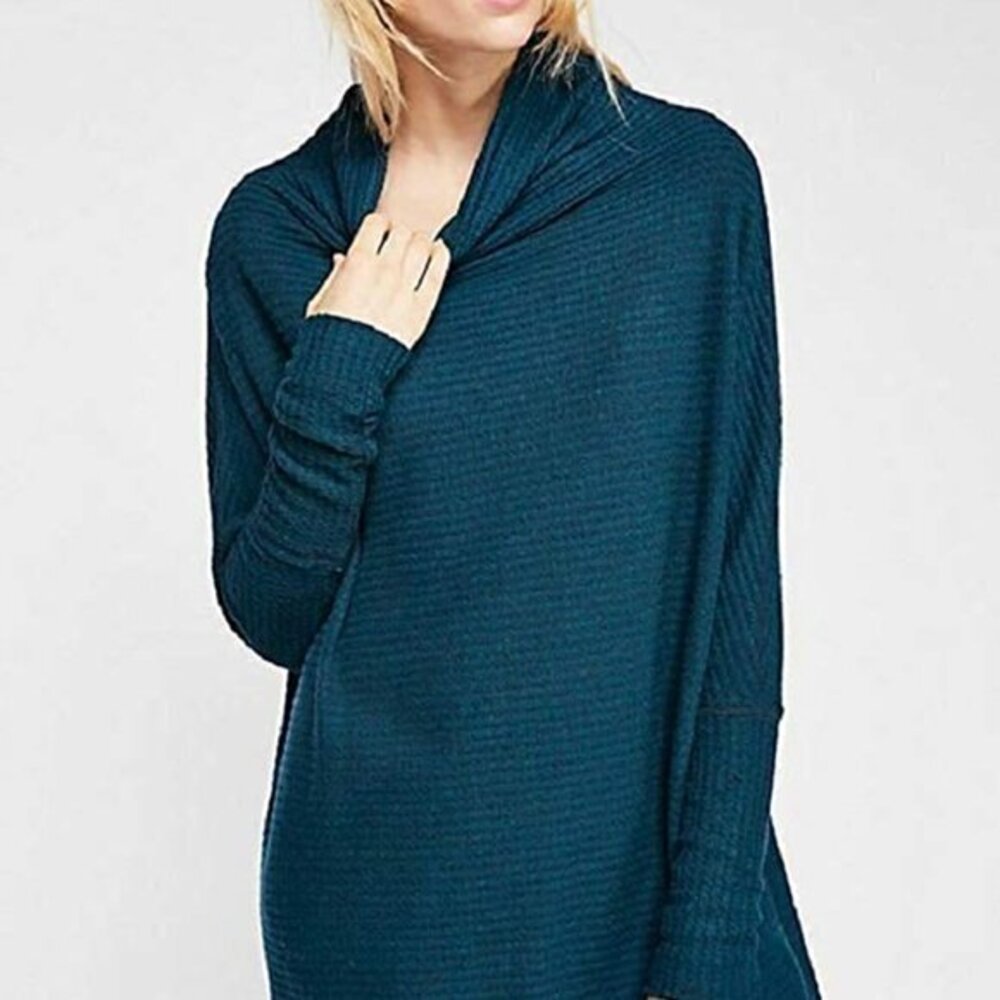 We the Free Kitty Thermal Cowl Neck Sweater